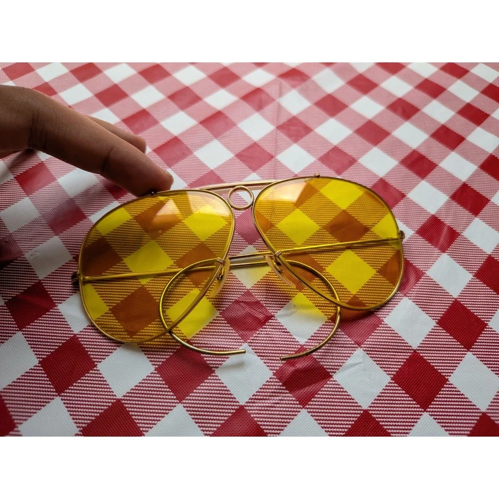 B&L RAY-BAN 1/10 12K GF GOLD FILLED YELLOW SHOOTER SUNGLASSES Vintage MINT